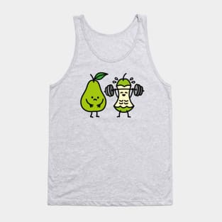 Weightlifting pear funny gym bodybuilding workout Tank Top